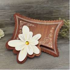 Delicate Wooden Invitation Card Wedding Invitation With Hand Bag Customized